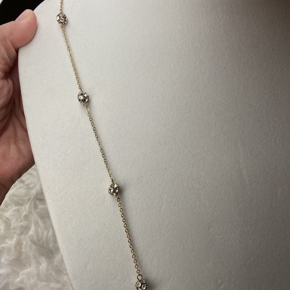 The Limited Gold And Rhinestone Necklace - Picture 6 of 7